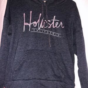 Blue and pink Hollister sweatshirt